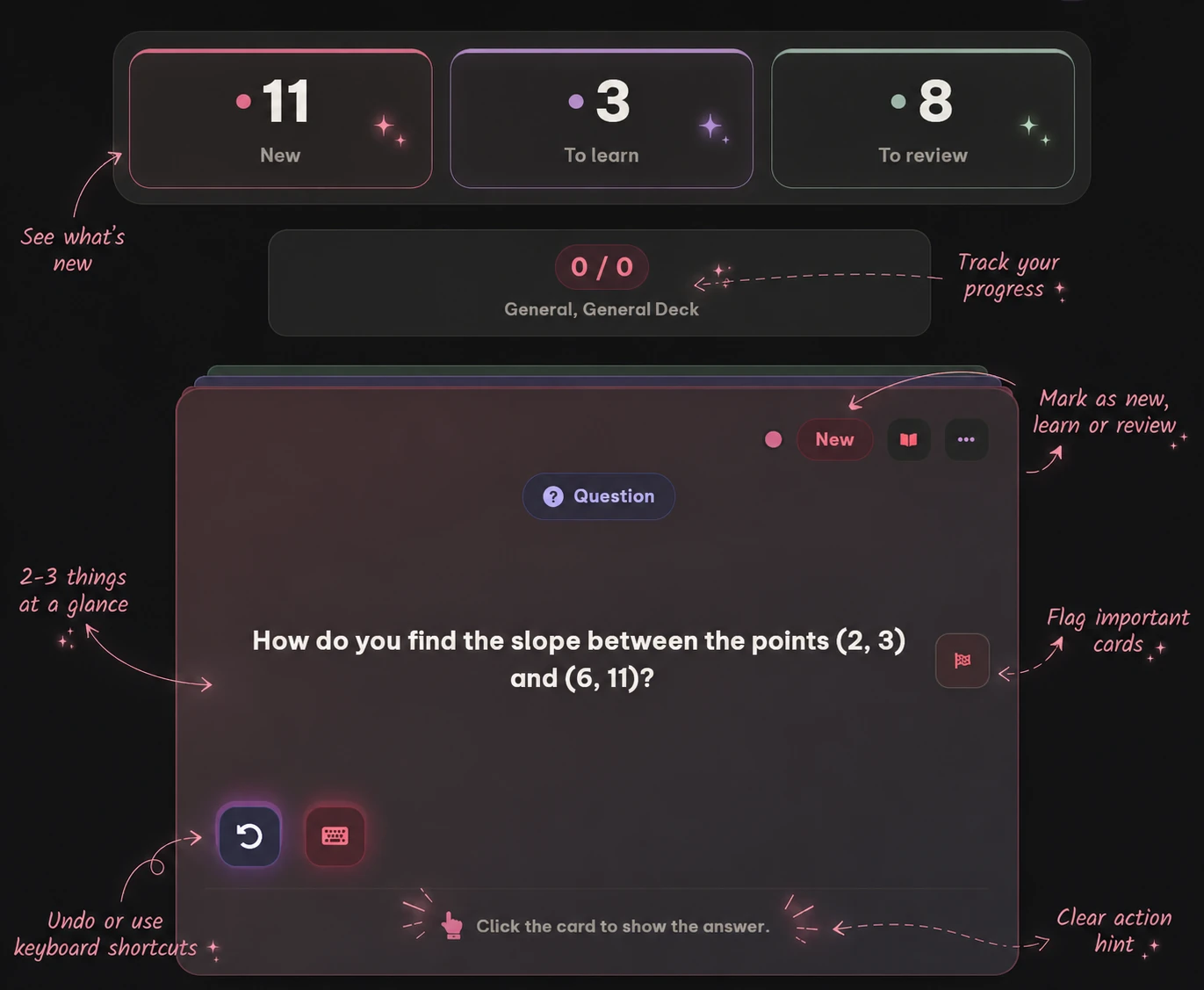 Study with spaced repetition