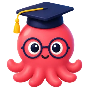 Loo the octopus, Eduloo's AI study assistant mascot