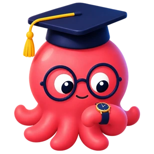 Loo the Octopus celebrating saved time