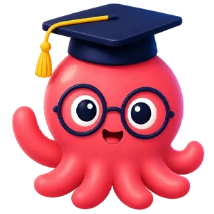 Loo the octopus, Eduloo's AI study assistant mascot